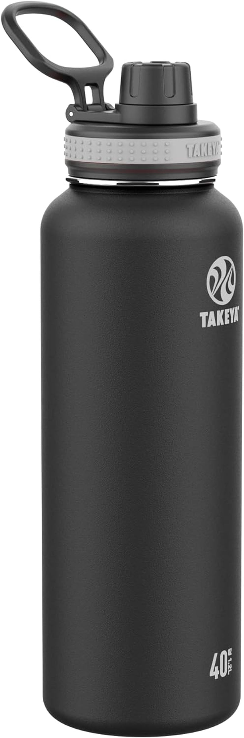 Originals 40 Oz Vacuum Insulated Stainless Steel Water Bottle - Leakproof & Bpa-Free Spout Lid - Keeps Drinks Cold 24 Hrs/Hot 12 Hrs - Double-Wall Design - Ideal for Active Lifestyles, Black
