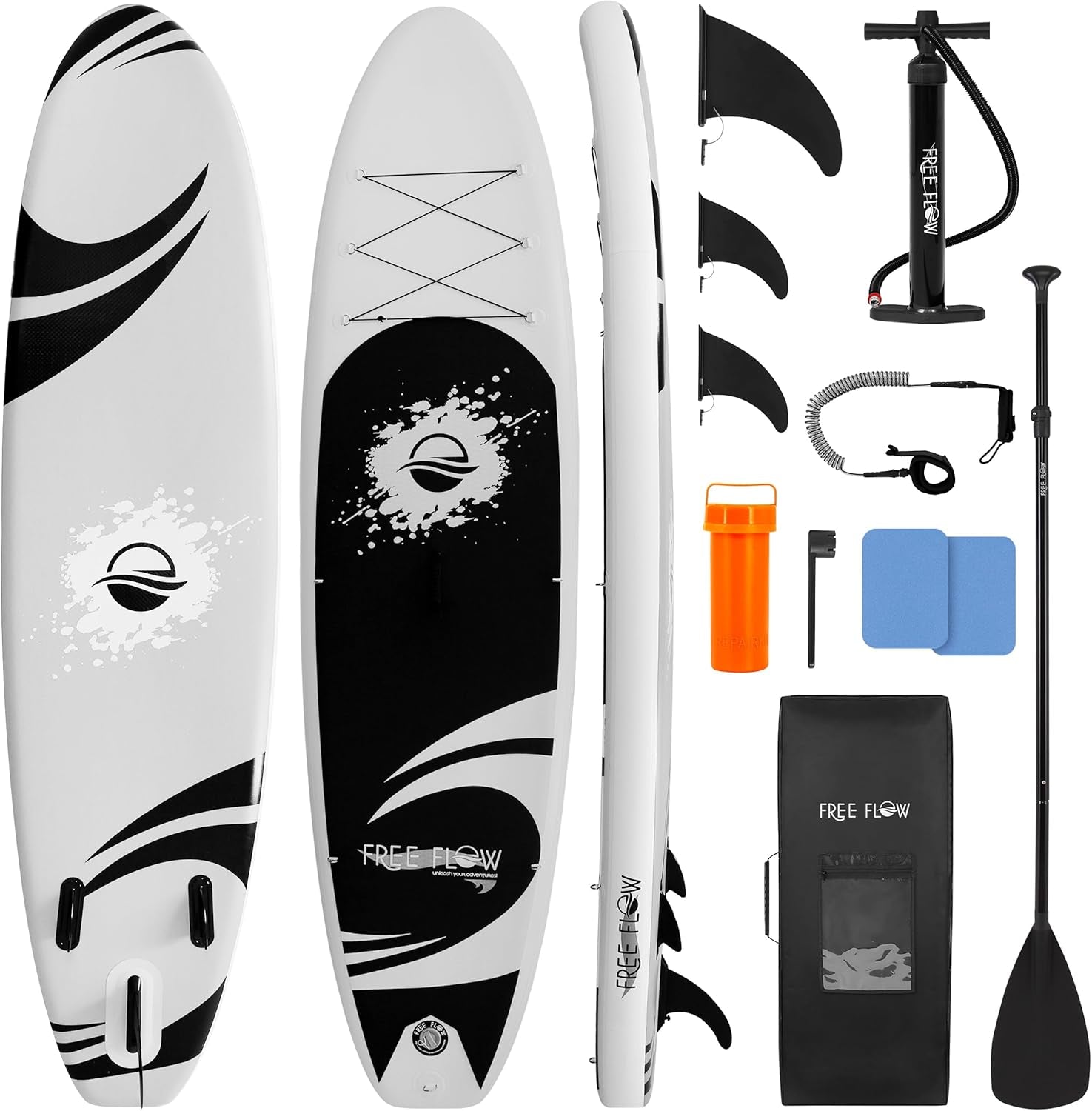 Ultra-Light Inflatable Stand up Paddle Board with Premium SUP Accessories - Extra Wide Stable Design with Non-Slip EVA Deck Pad for Youth and Adults of All Skill Levels - 275 Lbs Capacity