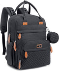 Diaper Bag Backpack - Baby Essentials Travel Tote - Multi Function Water Resistant Diaper Bag, Travel Essentials Baby Bag with Changing Pad, Stroller Straps & Pacifier Case - Unisex, Black